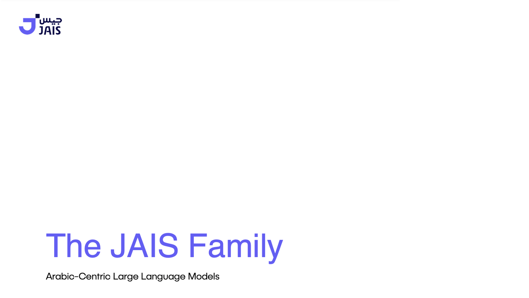 JAIS 30B Whitepaper